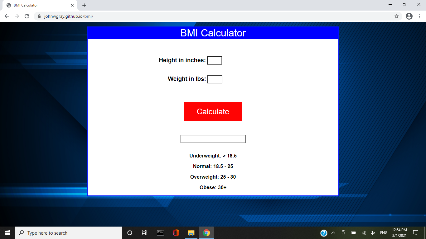 BMI Calculator